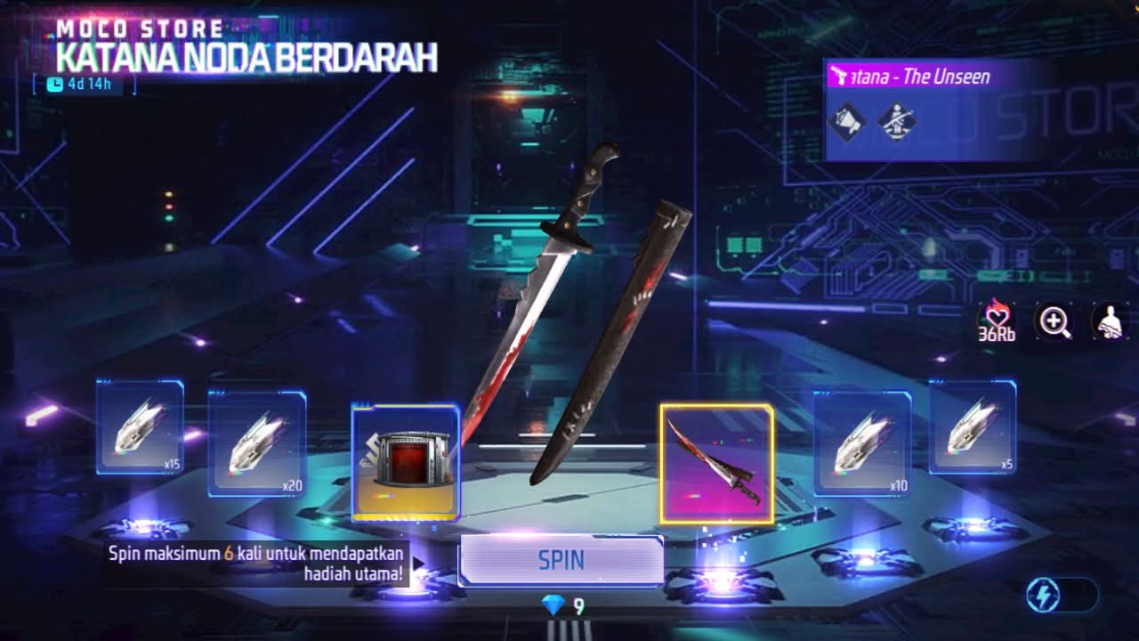 Skin Katana Berdarah FF Skin Katana Berdarah FF