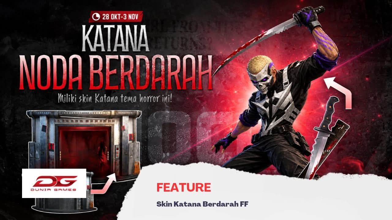 Cara Dapat Skin Katana Berdarah FF, Tebas Tuntas Lawan di Medan Tempur!