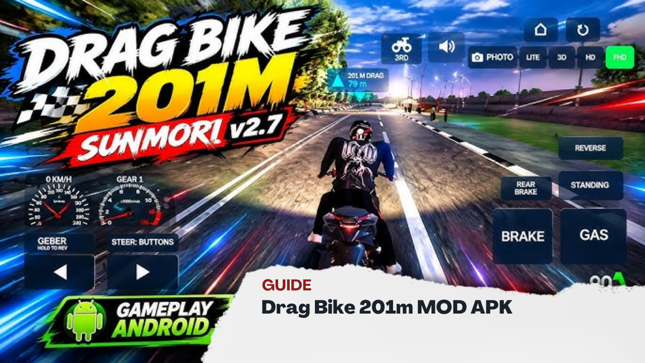 Drag Bike 201m MOD APK Fitur Unlimited Coins, Link dan Cara Download
