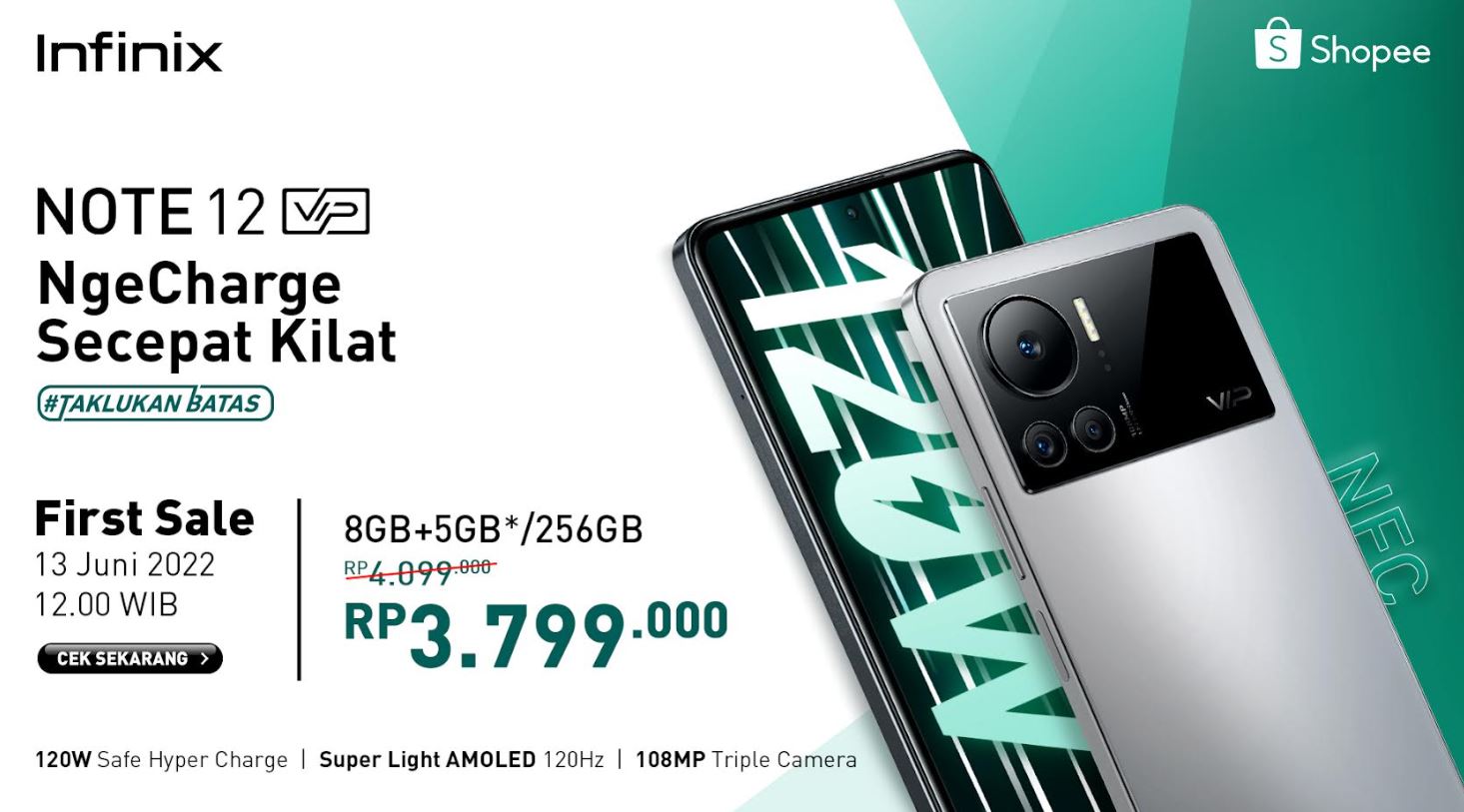Hadir dengan Charging 120 Watt, Infinix Note 12 VIP Resmi Rilis di ...