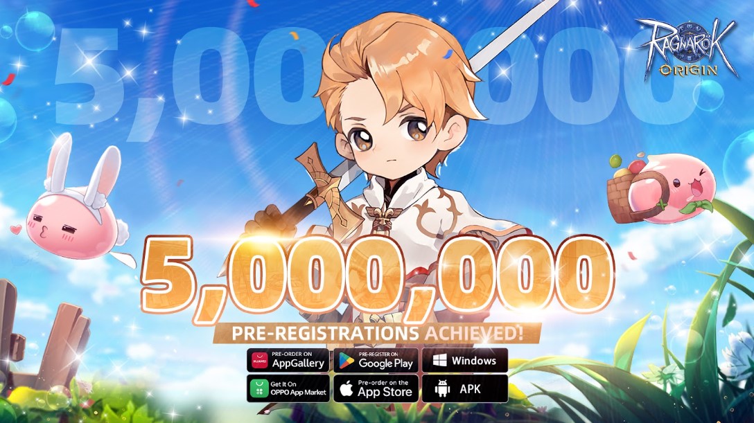 Ragnarok Origin Pre-Registration has successfully reached 5,000,000  registrants!