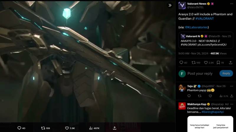 Araxys 2.0 Valorant Bundle Leak, There are Phantom and Guardian Weapons ...