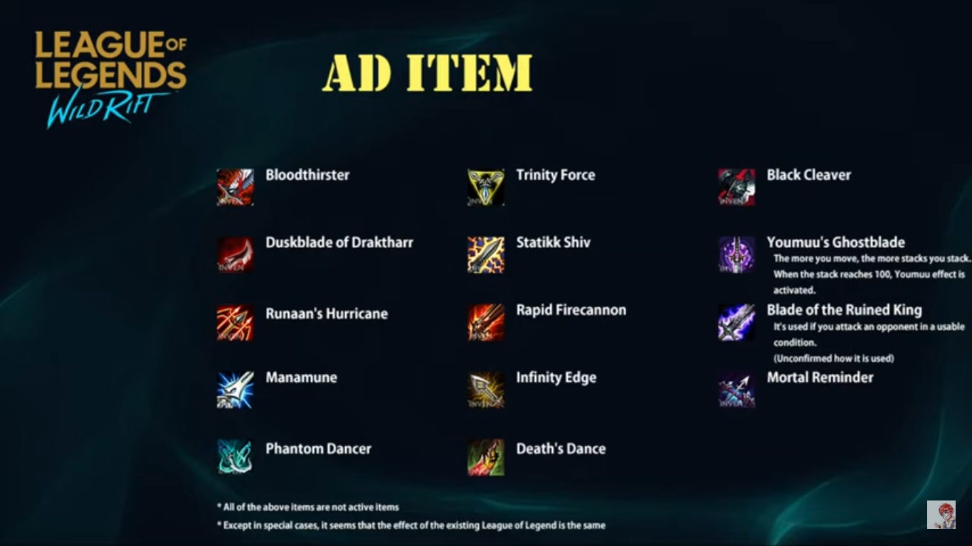 Leaked Here Are 14 Items In Lol Wild Rift That Adc Characters Will Have Dunia Games