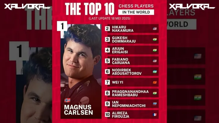 International Chess Ranking World Chess Ranking May 2025: Magnus Still King, India Shakes Top ...