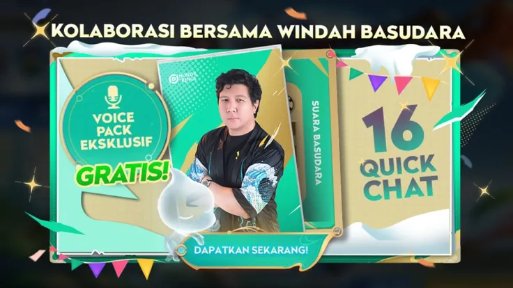 Setup Windah How to Get Windah Basudara's Voice Pack in Honor of Kings, Free and ...